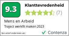 Mens en Arbeid Contenza Klanttevredenheidsonderzoeken 2023 score 9.3
